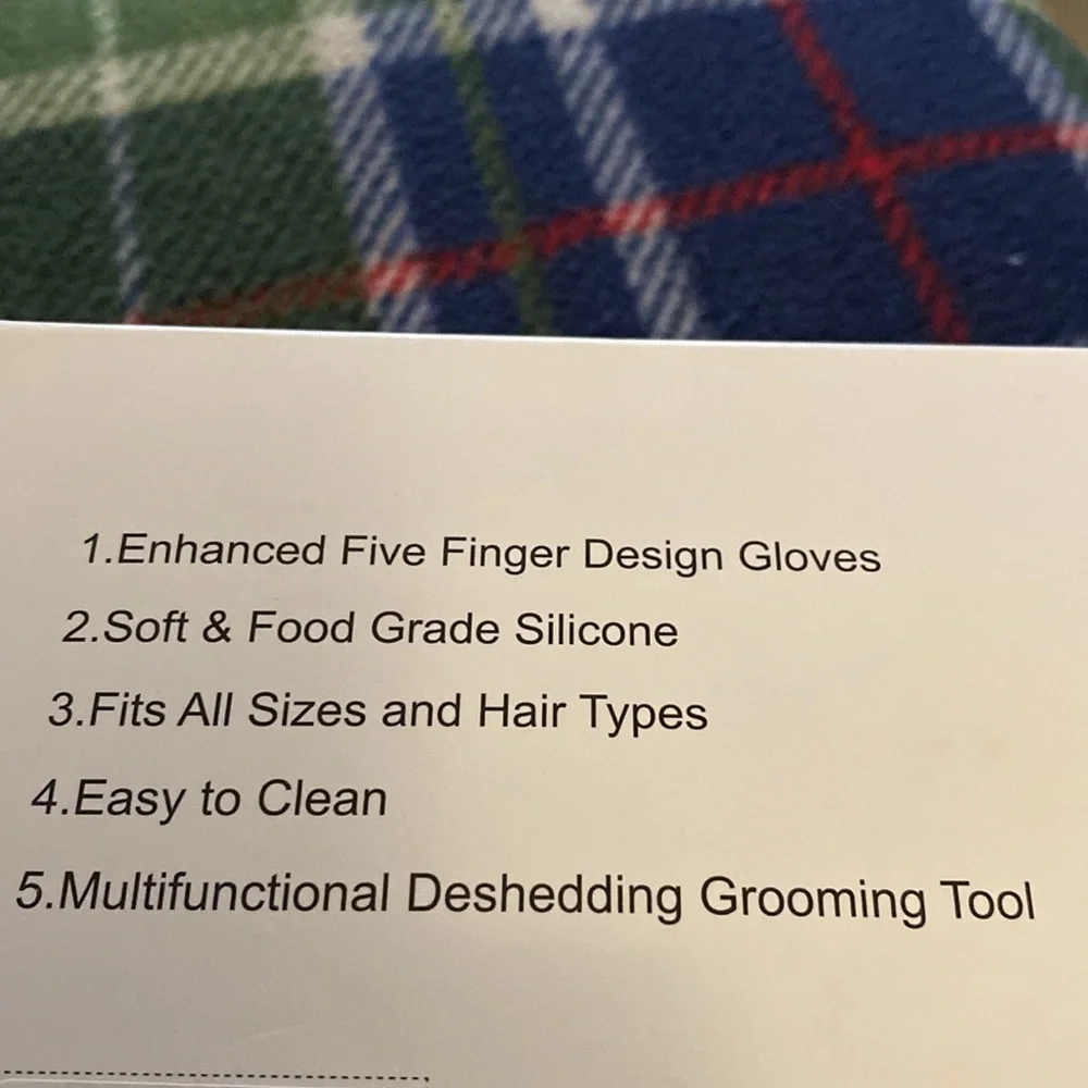 Blue Deshedding Glove and Brush Set